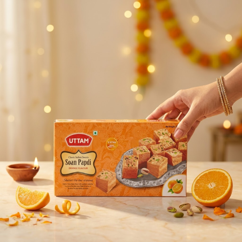 Soan Papdi (Orange)
