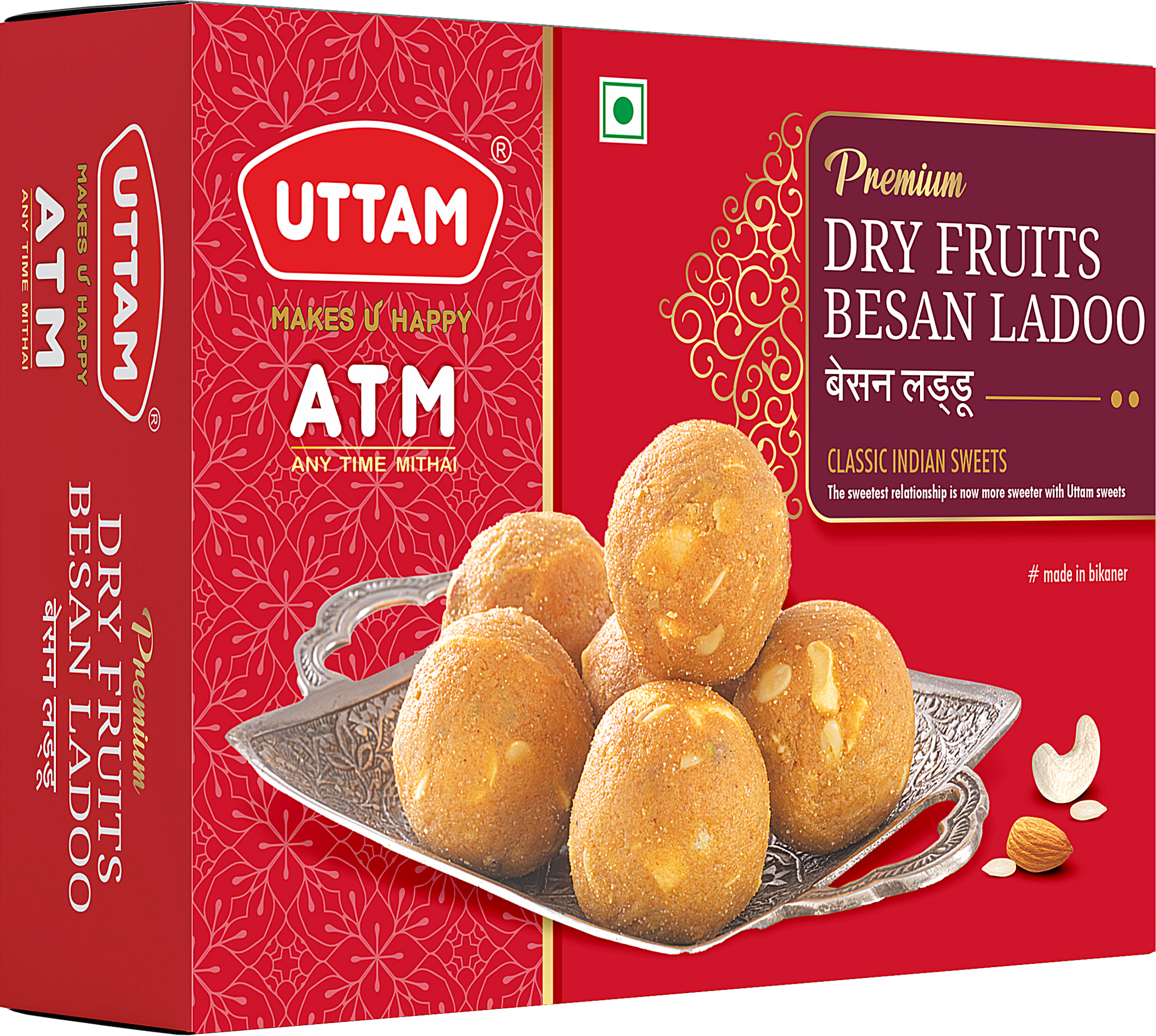 Uttam Premium Dry fruit Besan Ladoo (Desi Ghee)